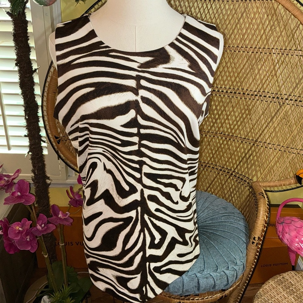 Michael Kors Women’s Animal Print Tank Size L - Picture 10 of 10